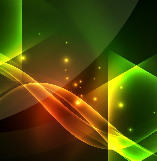 Vecteur de fond Abstrait effet lumière verte 02  