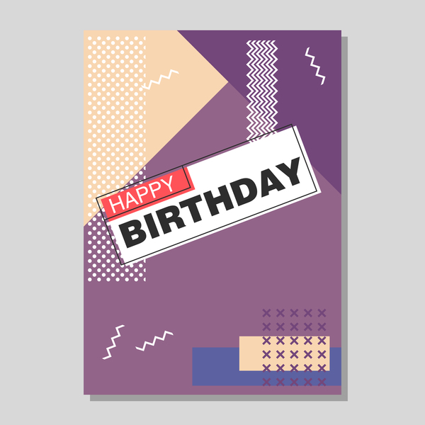 Happy birthday flyer and brochure cover template vector 15  