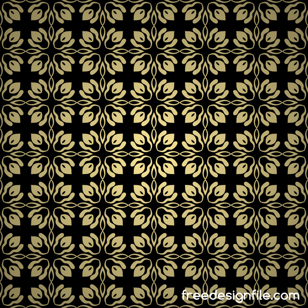 豪華な金色の装飾パターン シームレスなベクトル 07  