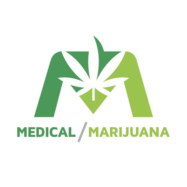 Medical and marijuana logo design vector  