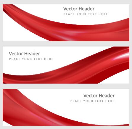 Moderne banner met rode abstracte vector 01  