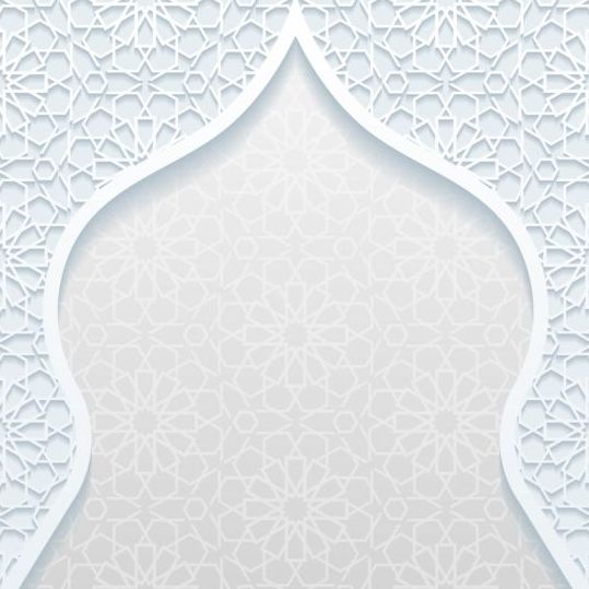 Mosque outline white background vector 04  