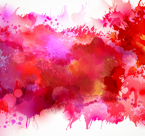 Multicolor watercolor splash background illustration vector 05  