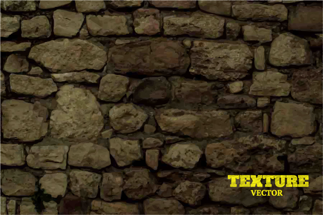 Old stone wall background vector material  