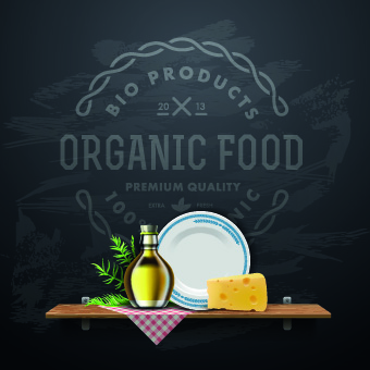 Vector Organic food backgorunds 01  
