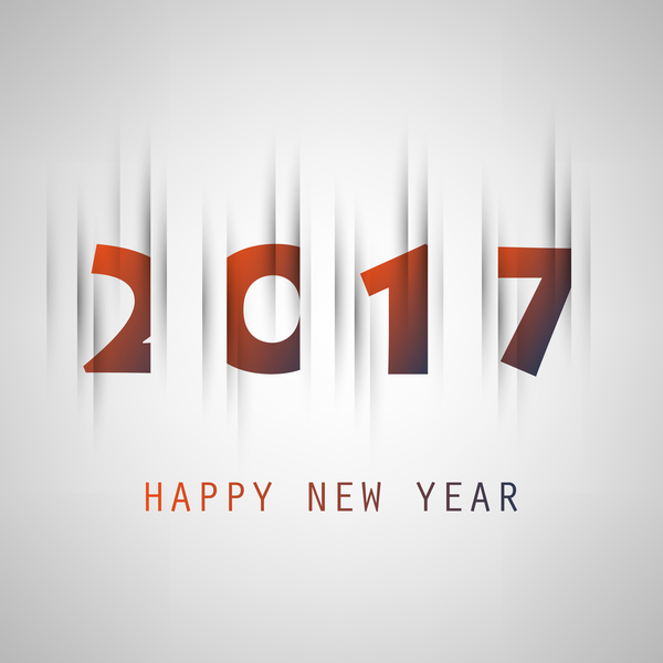 Papier snijden 2017 nieuw jaar achtergrond vector 02  