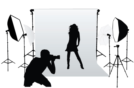 Elements of Photographic studio photographer design vector 01  