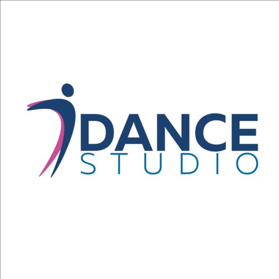 Set of dance studio logos design vector 09  