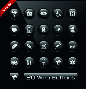 Shiny black web button design vector 01  