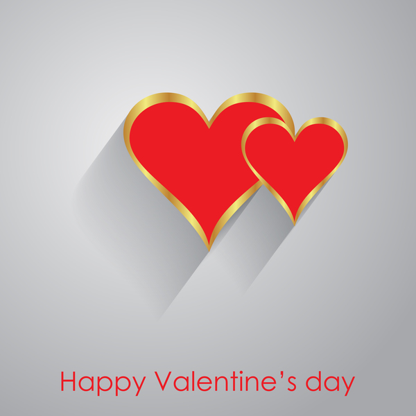 Valendine day background with enamoured heart vector 05  