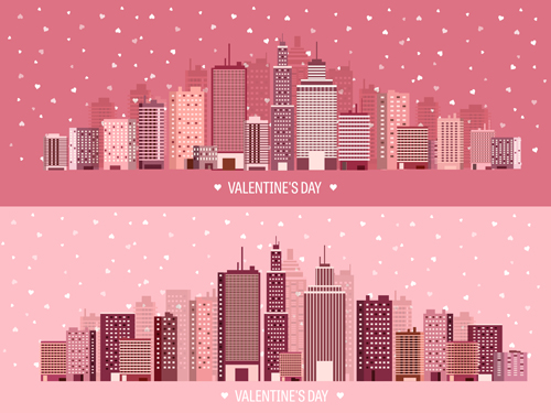 Valentines tay city template vector 08  