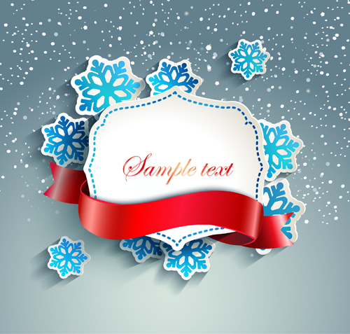 Winter christmas and new year frame backgrounds 01  
