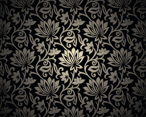 Black floral backgrounds 05  