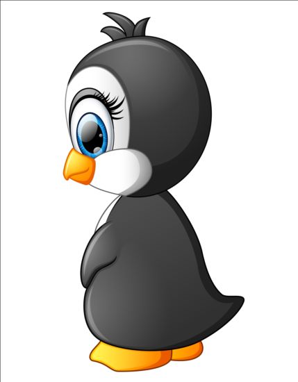 lovely penguin cartoon set vectors 01  