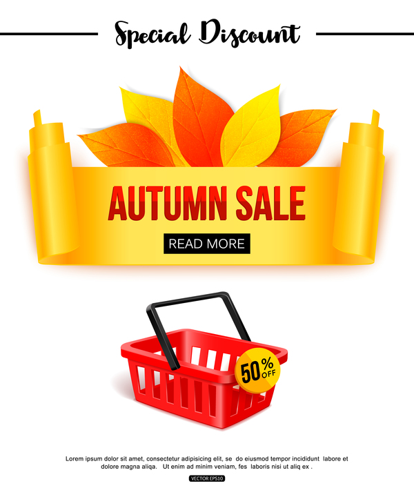 special autumn offer background design vector 02  