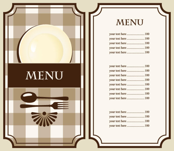 Set of cafe and restaurant menu cover template vector 02  