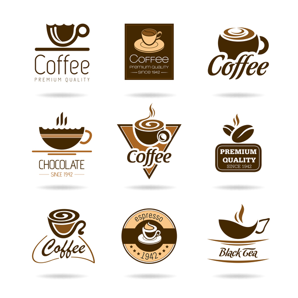 6 Vecteur créatif de logos café gentil  