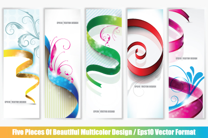 Set of Abstract info Vertical banner vector 03  