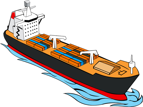 Different Cargo ship design vector graphic 02  