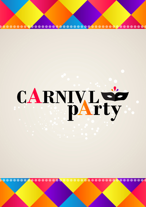 Carnival party background creative vector 01  