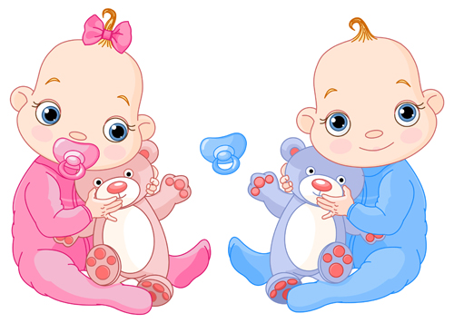 Cartoon cute baby vector illustration 04  