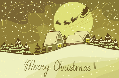 Christmas Snow background vector  