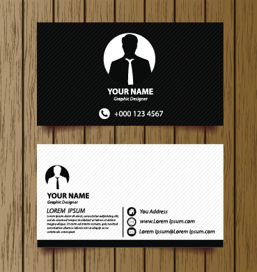 Classic modern business cards vector material 02  