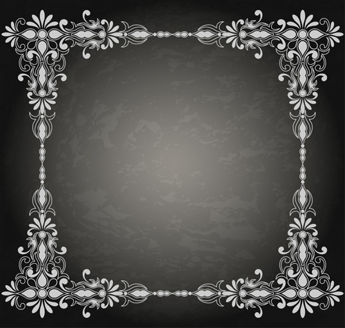 Classical decor frames retro vector set 03  