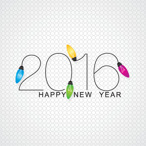 Creative 2016 new year design vector collection 07  