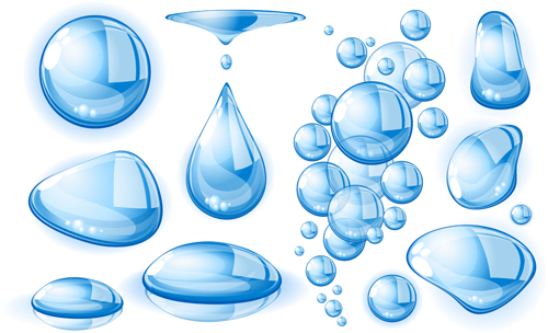 Different shapes water drop creative design 01  