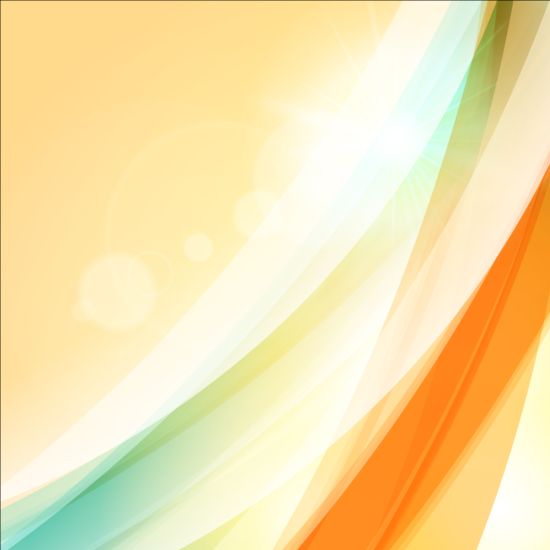Elegant lines with light vector backgrounds 07  