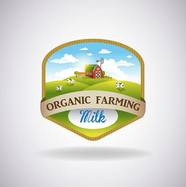 Farm natural fresh organic label design vector 06  