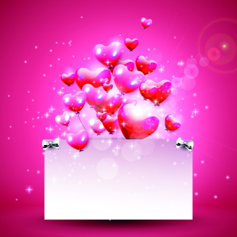 Glass texture heart with paper Valentines Day background 02  