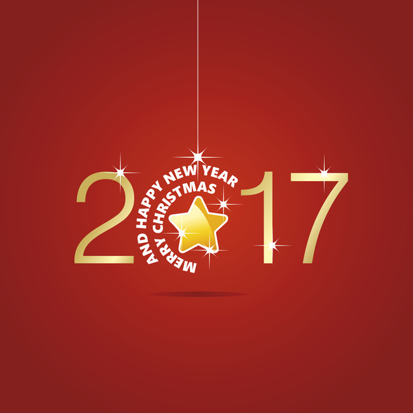 سنه جديده سعيده 2017 عيد الميلاد الكره نجم احمر ناقلات  