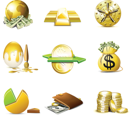 Set of Business Finance Icons vector 05  