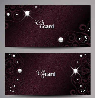 Luxury gift card vectors graphics  