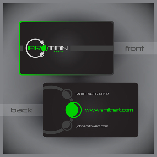 Modern business cards front and back template vector 09  