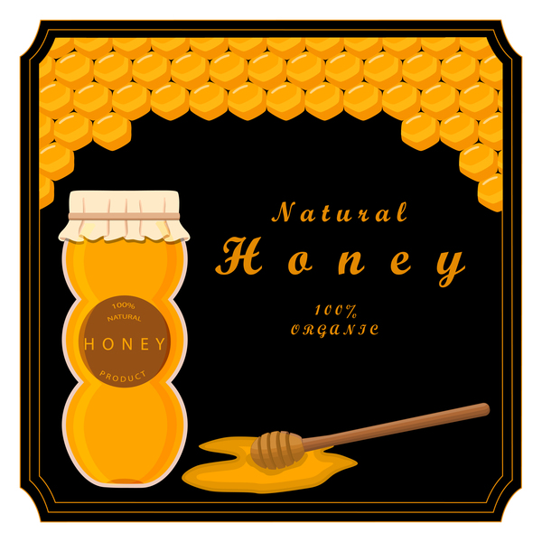 Matériau de fond de vecteur de miel naturel 10  