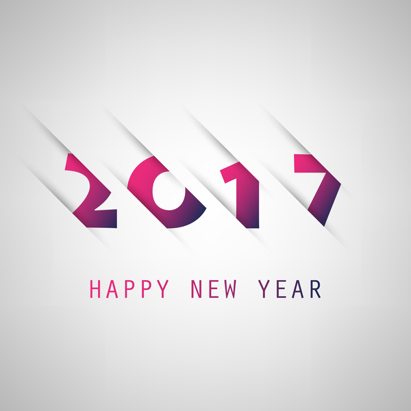 Paper cutting 2017 new year background vector 01  