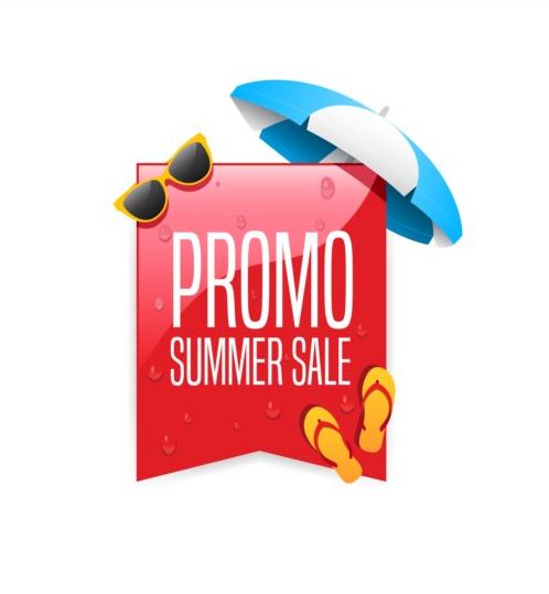 Promo summer offer labels vector design 02  