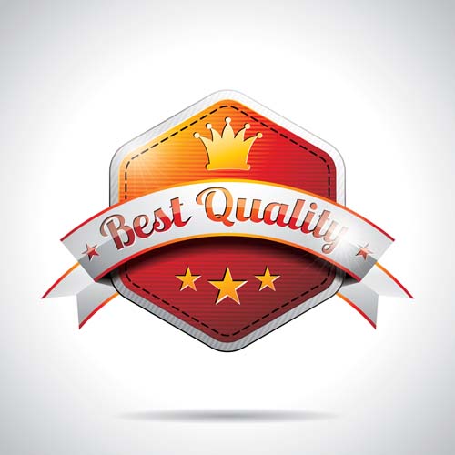 Shining premium quality labels creative vector 05  