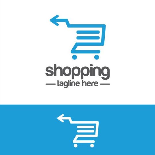 Shopping cart logo vector material 03  