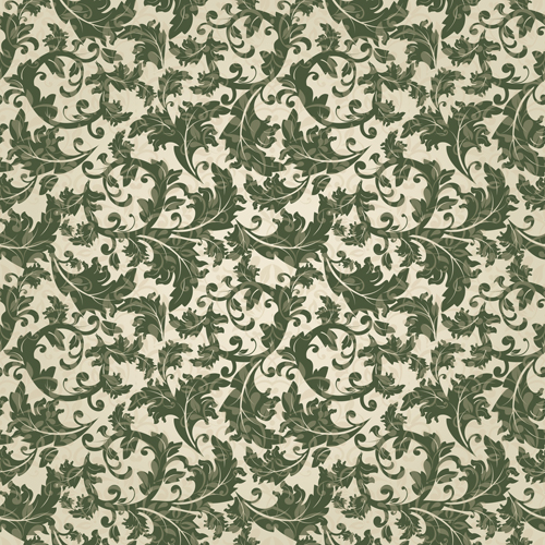 Vector floral retro seamless pattern set 10  