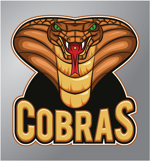 Vintage cobras logo vector material  