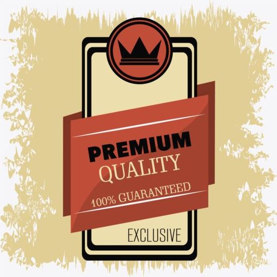 Vintage Premium et qualité Vector label 09  