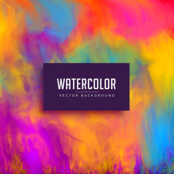 Watercolor art background vector material 08  