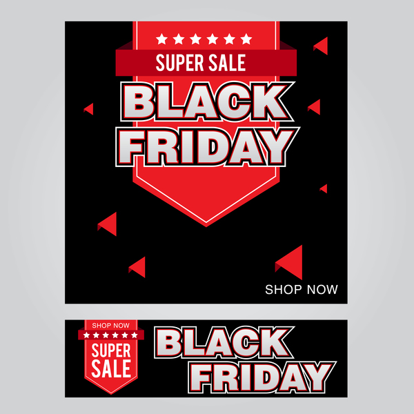 black friday poster with banner template vector material 05  