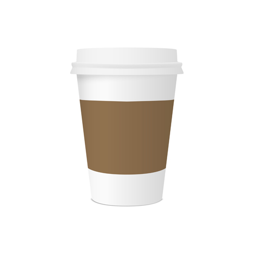 brown coffee paper cup vector graphics  