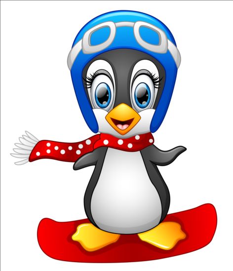 lovely penguin cartoon set vectors 10  