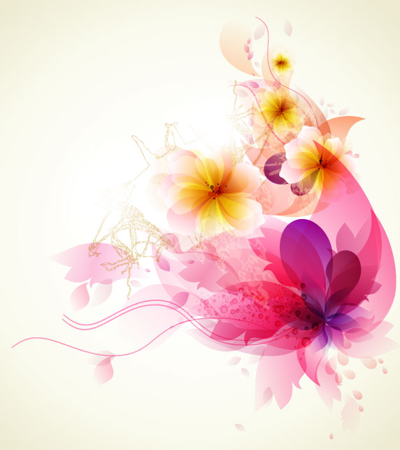 Brilliant Floral colorful background vector 04  